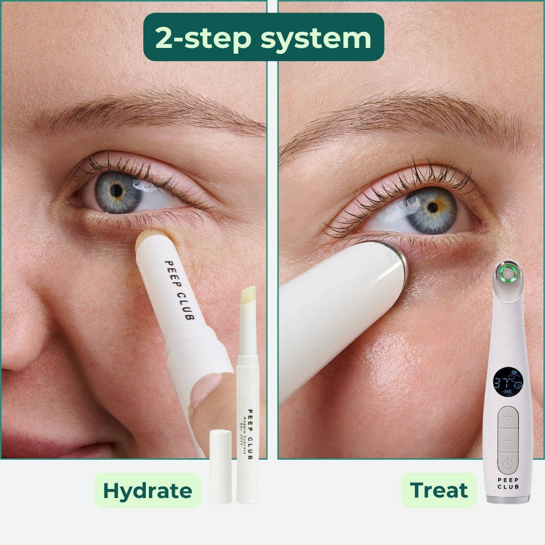 Soothing under eye treatment for dry eye symptoms and under eye bags