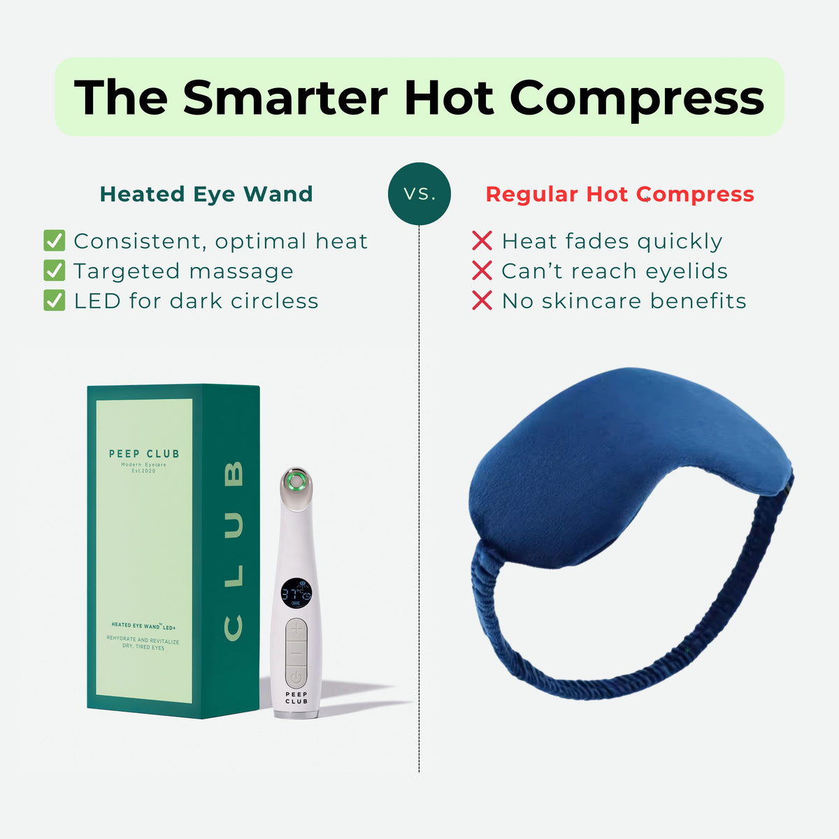 Dry Eye Hot Compress - Heated Eye Wand™ LED+