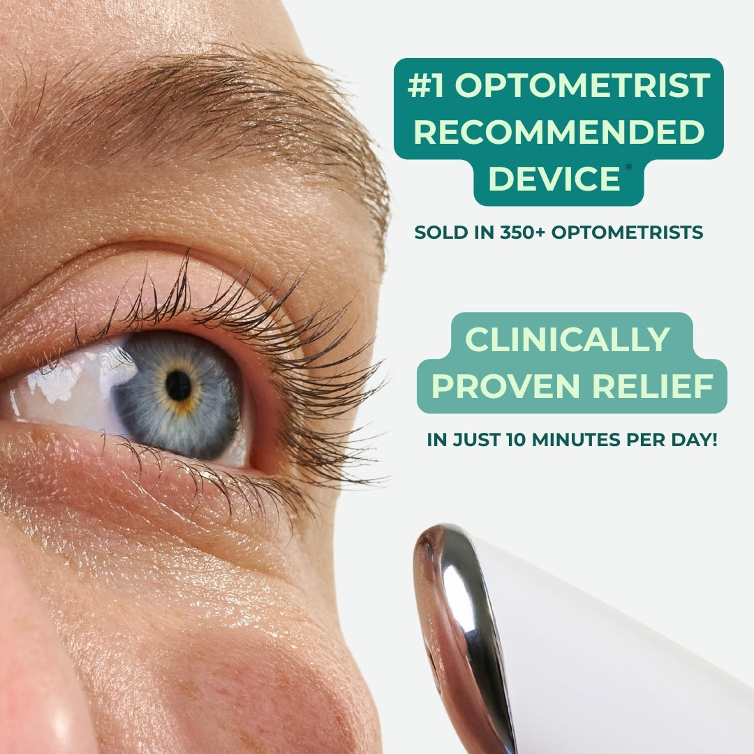 LED eye wand treatment for menopause-related dry eye symptoms and dark circles